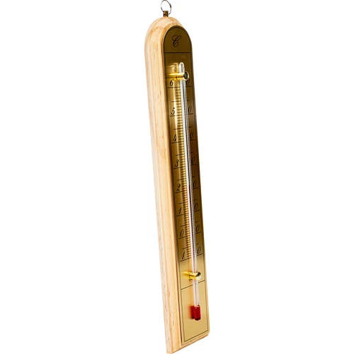 Kamerthermometer met gouden schaal (-10°C tot +60°C) 28cm mix - 3 ['binnen thermometer', ' kamerthermometer', ' thermometer voor binnen', ' huiskamerthermometer', ' thermometer', ' houten kamerthermometer', ' thermometer met duidelijke schaal', ' thermometer met gouden schaal', ' thermometer om op te hangen']