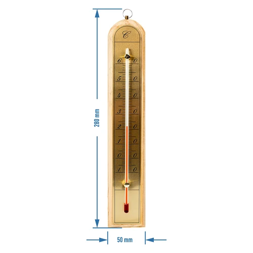 Kamerthermometer met gouden schaal (-10°C tot +60°C) 28cm mix - 5 ['binnen thermometer', ' kamerthermometer', ' thermometer voor binnen', ' huiskamerthermometer', ' thermometer', ' houten kamerthermometer', ' thermometer met duidelijke schaal', ' thermometer met gouden schaal', ' thermometer om op te hangen']