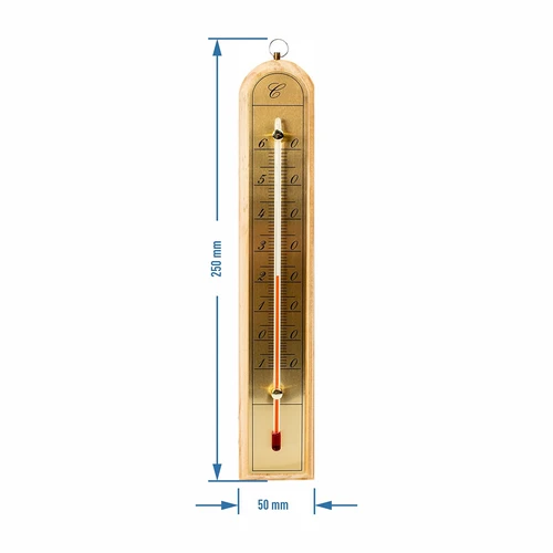 Kamerthermometer met gouden schaal (-10°C tot +60°C) 28cm mix - 5
