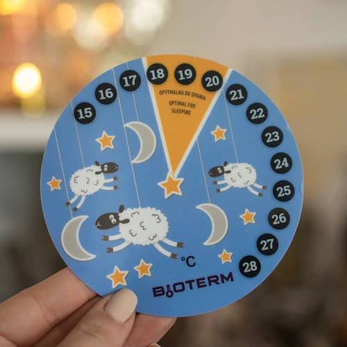 Kamerthermometer, vloeibaar-kristal, kinder Ø 11cm - 3 ['thermometer voor kinderkamer', ' kinderthermometer', ' thermometer voor babykamer', ' vloeibaar-kristal thermometer', ' zelfklevende thermometer', ' thermometer met grafische schaal']
