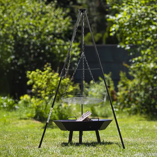 Kampvuur driepoot met rooster, 150 cm - 6 ['driepoot voor kampvuur', ' kampvuurrooster', ' statief voor kampvuur', ' kampvuurgrill', ' rooster op driepoot', ' koken op kampvuur', ' driepootgrill', ' kamperen', ' outdoor toerisme', ' kampeeraccessoires', ' Hongaarse ketel', ' driepoot voor ketel', ' driepoot voor gietijzeren pan', ' koken in de buitenlucht', ' gerechten boven kampvuur', ' grillen in de open lucht', ' bakken boven kampvuur', ' kampvuuruitrusting', ' uitrusting voor de tuin', ' koken in de tuin', ' grillen in de tuin', ' gerechten van de grill', ' grillsaison', ' welke driepoot te kiezen']