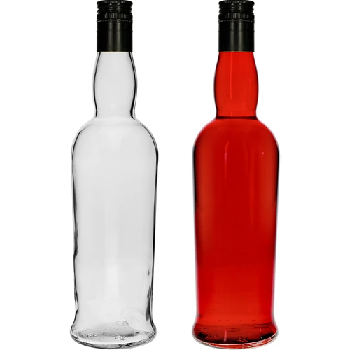 Kapiteinsfles 700 ml met dop - 6 stuks - 4 ['whiskyfles', ' glazen fles', ' fles voor huiswijn', ' doorzichtige fles', ' fles met dop', ' fles 700ml']