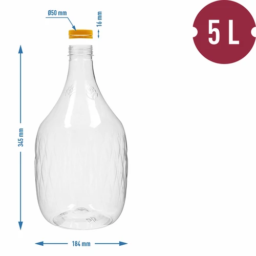Karaf Dame 5 L PET, met dop - 4 ['karaf', ' karaf voor wijn', ' karaf dame', ' dame in mand', ' dame 5 L', ' ballon 5 L', ' demijohn', ' ballon in mand', ' fles dame 5L in mand', ' ballon karaf voor wijn', ' karaf voor moonshine', ' ballon voor wijn', ' fles voor wijn', ' fles voor wijn', ' kan voor wijn', ' demijohn voor wijn', ' ballon voor wijn 5 liter', ' karaf met dop', ' wijnset', ' onbreekbare dame', ' wijnaccessoires', ' thuis wijnmaken', ' wijnapparatuur', ' aanbevolen voor wijn']