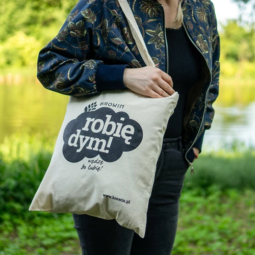 Katoenen tas - ik maak rook - 3 ['herbruikbare tas', ' ecologische tas', ' zonder plastic', ' boodschappentas', ' schoudertas']