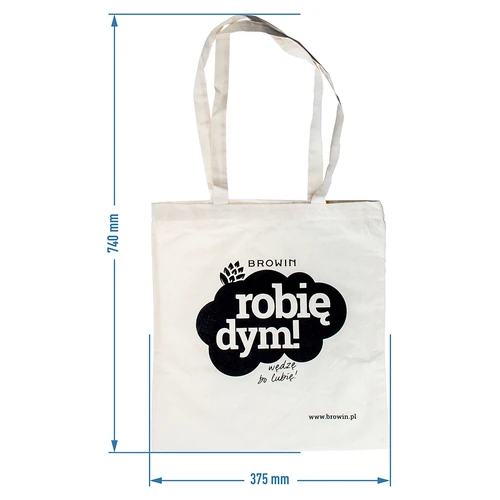 Katoenen tas - ik maak rook - 2 ['herbruikbare tas', ' ecologische tas', ' zonder plastic', ' boodschappentas', ' schoudertas']
