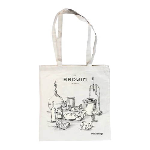 Katoenen tas - schets huisverwerking  - 1 ['herbruikbare tas', ' ecologische tas', ' zonder plastic', ' boodschappentas', ' schoudertas', ' huisverwerking']