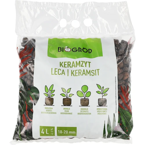 Keramiek voor potplanten, tuinbouw en bossen in glas 10–20 mm, 4L  - 1 