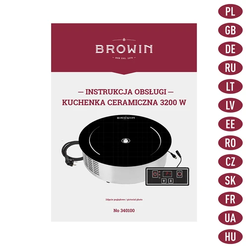 Keramisch fornuis 3200W - 9 ['fornuis hoge capaciteit', ' ronde kookplaat', ' energiezuinig fornuis', ' fornuis met timer', ' elektrisch fornuis']