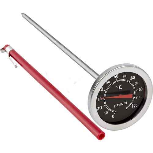 Keukenthermometer (0°C tot +120°C) 20,5cm  - 1 ['temperatuur', ' temperatuurcontrole', ' kookthermometer', ' baktthermometer', ' keukenthermometer', ' culinaire thermometer', ' gastronomische thermometer']