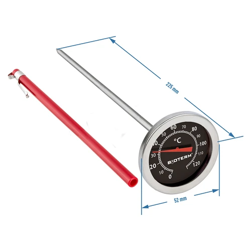 Keukenthermometer (0°C tot +120°C) 20,5cm - 2 ['temperatuur', ' temperatuurcontrole', ' kookthermometer', ' baktthermometer', ' keukenthermometer', ' culinaire thermometer', ' gastronomische thermometer']