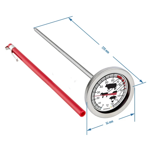Keukenthermometer met afbeelding (0°C tot +120°C) 21,0cm - 2 ['keukenthermometers', ' culinaire thermometer', ' bakthermometer', ' frituurthermometer', ' universele keukenthermometer', ' kookthermometer', ' culinaire thermometers']