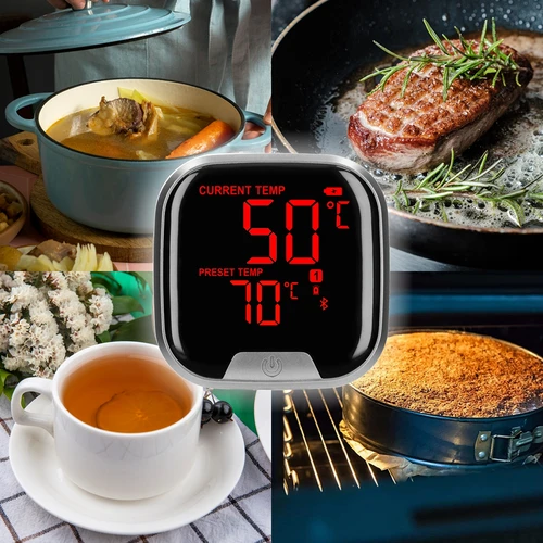 Keukenthermometer met Bluetooth, 2 sondes - 15 ['keukenthermometer', ' voedselthermometer', ' voor koken', ' voor roken', ' voor bakken', ' vleesthermometer', ' gebakthermometer', ' thermometer met bluetooth', ' universele thermometer', ' beste keukenthermometer', ' thermometer met sonde', ' thermometer met app', ' cadeau-idee']