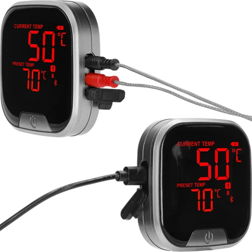 Keukenthermometer met Bluetooth, 2 sondes - 4 ['keukenthermometer', ' voedselthermometer', ' voor koken', ' voor roken', ' voor bakken', ' vleesthermometer', ' gebakthermometer', ' thermometer met bluetooth', ' universele thermometer', ' beste keukenthermometer', ' thermometer met sonde', ' thermometer met app', ' cadeau-idee']