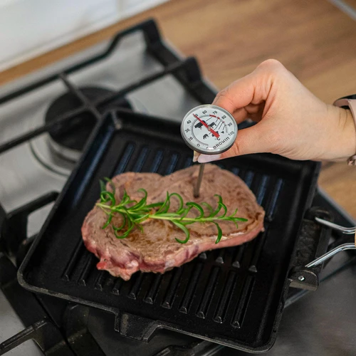 Keukenthermometer met grafiek (0°C tot +100°C) 12,5cm - 4 ['temperatuur', ' culinaire thermometer', ' gastronomische thermometer', ' voedselthermometer', ' voedselthermometer met sonde', ' vleesthermometer', ' thermometer met sonde', ' keukenthermometer met sonde', ' vleessonde', ' baktthermometer', ' kookthermometer', ' rookthermometer', ' oventhermometer', ' bakthermometer']