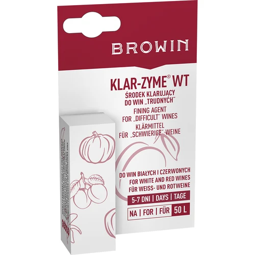 Klar-zyme - klaringsmiddel  - 1 ['middel voor het klaren van wijn', ' klarowin voor wijn', ' voor het klaren van wijn', ' accessoires voor wijnmaken', ' huisgemaakte wijn']