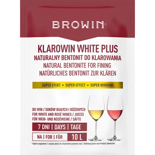 Klarowin White Plus - klaringsmiddel 8 g  - 1 ['klaringsmiddel voor wijn', ' klaringsmiddel', ' Klarowin voor wijn', ' voor het klaren van wijn', ' wijnmaakaccessoires', ' huisgemaakte wijn', ' witte wijn', ' roséwijn', ' voor het klaren van sappen', ' klaren van sappen']
