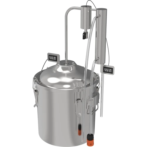 Klassieke Convex Distilleerder 18 L - 1 opvangbak - 2 ['Browin distilleerder', ' modulaire distilleerders', ' distilleerder met opvangbakken', ' modulaire distilleerder', ' opvangbakken voor distilleerder', ' zuivere distillaat', ' distilleerset', ' bolle deksel', ' convex deksel', ' distilleercontainer met deksel', ' distillatieset', ' uitbreidbare distillatieset', ' distillatie op verschillende warmtebronnen']