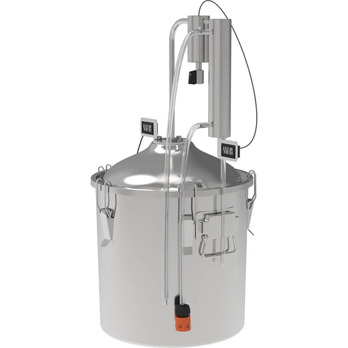 Klassieke Convex Distilleerder 30 L - 1 opvangbak  - 1 ['Browin distilleerder', ' modulaire distilleerders', ' distilleerder met opvangbakken', ' modulaire distilleerder', ' opvangbakken voor distilleerder', ' zuivere distillaat', ' distilleerset', ' bolle deksel', ' convex deksel', ' distilleercontainer met deksel', ' distillatieset', ' uitbreidbare distilleerset', ' distillatie op verschillende warmtebronnen']