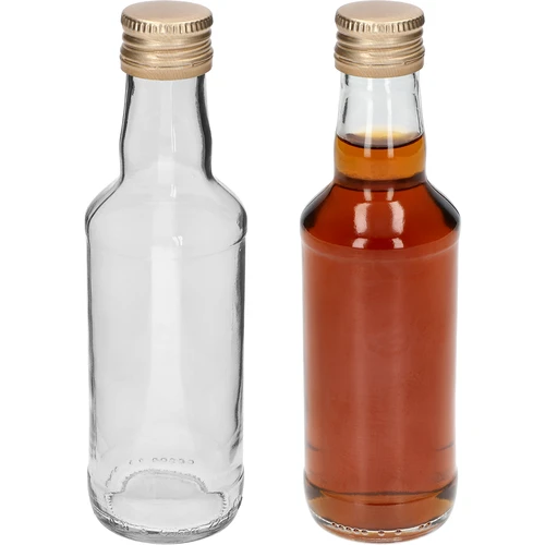 Klassieke sterkedrankfles 200 ml met gouden schroefdop Ø 28 mm, 1 stuk - 3