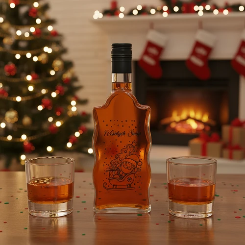 Klasztorna-fles 500 ml met schroefdop, opdruk „Kerstman”, 1 st. - 6