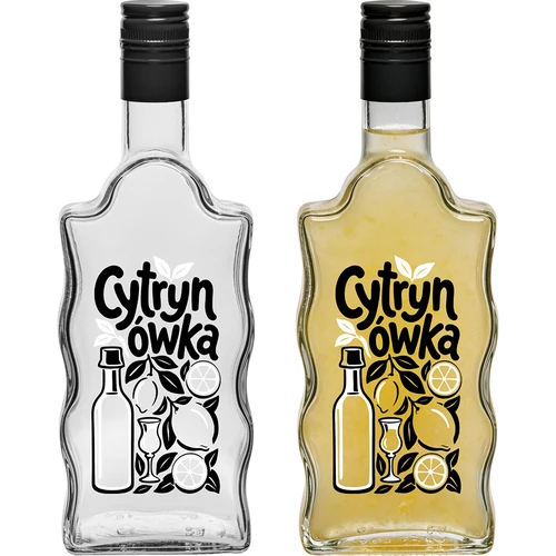 Klasztorna-fles 500 ml met schroefdop en opdruk „Cytrynówka”, model 1 - 3