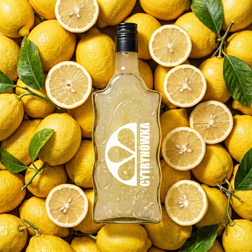 Klasztorna fles 500 ml met schroefdop en opdruk „Cytrynówka”, ontwerp 2 - 6