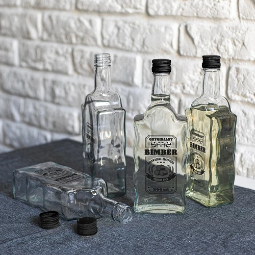 Klasztorna-fles 500 ml met schroefdop, opdruk 'Bimber', 1 stuk - 6
