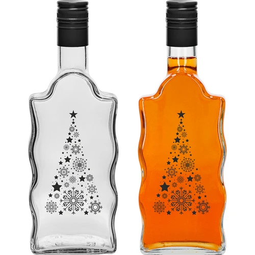 Kloosterfles 500 ml met schroefdop, opdruk 'Kerstboom', 1 stuk. - 2