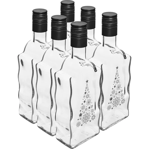 Kloosterfles 500 ml met schroefdop, opdruk 'Kerstboom', 1 stuk. - 4