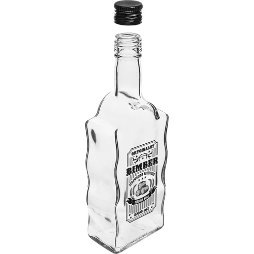 Kloosterfles 0,5 L met zwarte dop en opdruk Bimber - 4