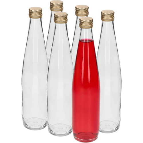 Klubowa-fles 500 ml met gouden schroefdop, set van 6 stuks. - 3