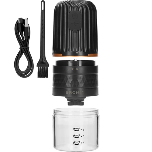 Koffiemolen - elektrisch, maalschijf - 4 ['koffiemolen', ' elektrische molen', ' koffie malen', ' gemalen koffie', ' koffie malen', ' molen met USB', ' moderne koffiemolen', ' draagbare molen', ' mobiele molen', ' batterijmolen', ' koffiemolen op batterij', ' molen opgeladen via USB', ' molen met keramische maalschijven', ' maalschijfmolen', ' handige molen', ' elektrische koffiemolen', ' cadeau-idee']