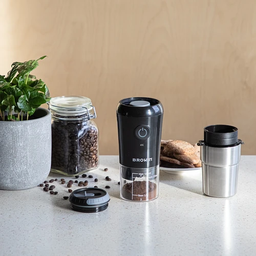 Koffiemolen - elektrisch, maalschijf, met zetapparaat en beker - 16 ['koffiemolen', ' elektrische molen', ' koffie malen', ' gemalen koffie', ' koffie malen', ' molen met zetapparaat', ' molen met dripper', ' molen met thermosbeker', ' molen met zetapparaat en beker', ' molen met USB', ' moderne koffiemolen', ' draagbare molen', ' mobiele molen', ' molen op batterijen', ' molen met accu', ' molen opladen via USB', ' molen met keramische maalschijven', ' maalschijfmolen', ' handige molen', ' cadeau-idee']