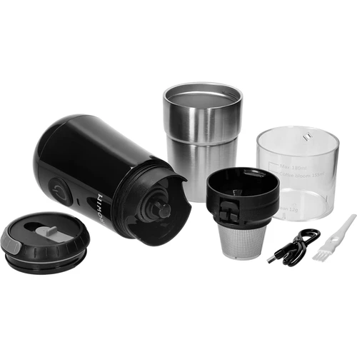 Koffiemolen - elektrisch, maalschijf, met zetapparaat en beker - 6 ['koffiemolen', ' elektrische molen', ' koffie malen', ' gemalen koffie', ' koffie malen', ' molen met zetapparaat', ' molen met dripper', ' molen met thermosbeker', ' molen met zetapparaat en beker', ' molen met USB', ' moderne koffiemolen', ' draagbare molen', ' mobiele molen', ' molen op batterijen', ' molen met accu', ' molen opladen via USB', ' molen met keramische maalschijven', ' maalschijfmolen', ' handige molen', ' cadeau-idee']