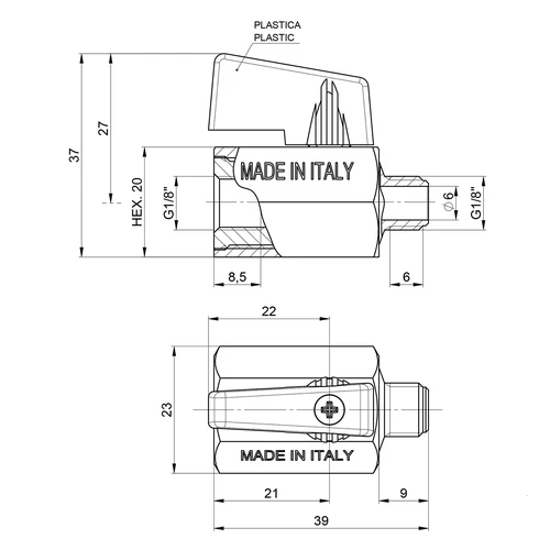 Kogelkraan 1/8 inch - 3 ['accessoires voor distilleerapparaten', ' modulaire distilleerapparaten', ' kop', ' reflux', ' kleppen voor distilleerapparaten']