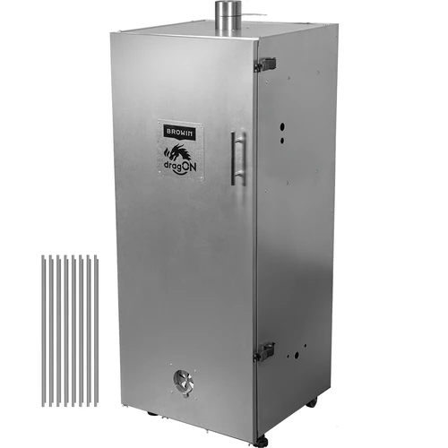 Komora wędzarnicza metalowa 220L, z kółkami