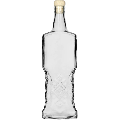 Kredensfles 700ml met kurk  - 1 ['decoratieve glazen fles', ' fles met natuurlijke kurk', ' fles voor likeuren', ' fles voor sappen', ' decoratieve fles voor dranken', ' decoratieve fles voor likeuren', ' mooie fles met kurk', ' zelfgemaakte likeuren', ' zelfgemaakte sappen']