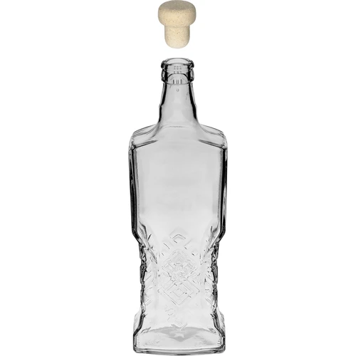 Kredensfles 700ml met kurk - 2 ['decoratieve glazen fles', ' fles met natuurlijke kurk', ' fles voor likeuren', ' fles voor sappen', ' decoratieve fles voor dranken', ' decoratieve fles voor likeuren', ' mooie fles met kurk', ' zelfgemaakte likeuren', ' zelfgemaakte sappen']