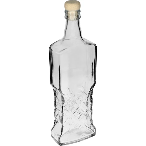 Kredensfles 700ml met kurk - 3 ['decoratieve glazen fles', ' fles met natuurlijke kurk', ' fles voor likeuren', ' fles voor sappen', ' decoratieve fles voor dranken', ' decoratieve fles voor likeuren', ' mooie fles met kurk', ' zelfgemaakte likeuren', ' zelfgemaakte sappen']