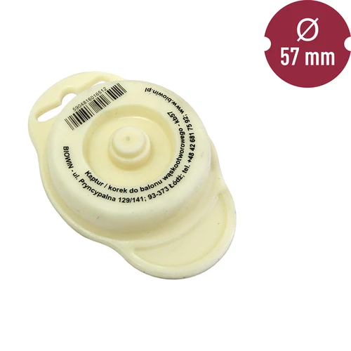 Kurk / kap voor ballonnen met smalle hals fi57mm - 2 ['kurk voor wijnballon', ' kurk met gat voor buis', ' kurk voor wijnfermentatie', ' kap voor ballon']