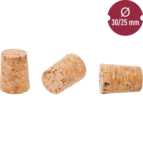 Kurk van kurk 30/25 mm - 2 ['kurk van kurk', ' wijnkurk', ' fleskurk', ' wijnstop', ' wijnflessen met kurken']