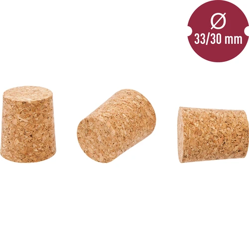 Kurk van kurk 33/30 mm - 2 ['kurk van kurk', ' wijnkurk', ' fleskurk', ' wijnstop', ' wijnflessen met kurken']