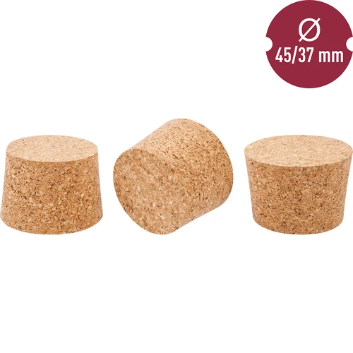 Kurk van kurk 45/37mm 5st. - 2 ['kurk van kurk', ' wijnkurk', ' fleskurk', ' wijnstop', ' wijnflessen met kurken']