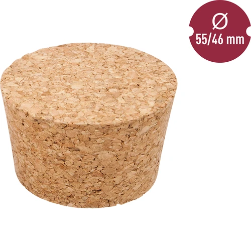Kurk van kurk 55/46mm - 2 ['kurk van kurk', ' wijnkurk', ' fleskurk', ' wijnstop', ' wijnflessen met kurken']