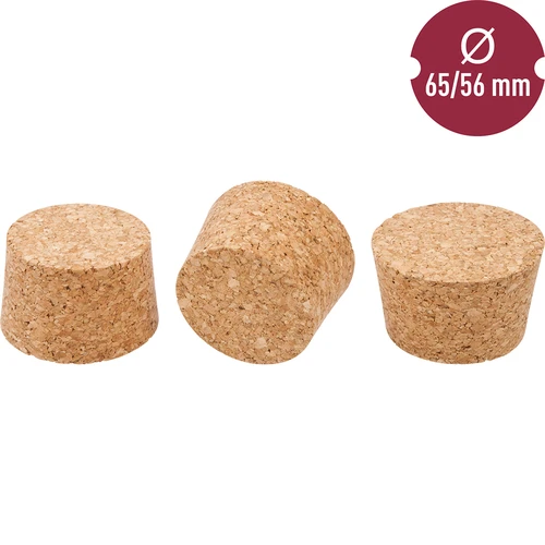 Kurk van kurk 65/56 mm - 2 ['kurk van kurk', ' wijnkurk', ' fleskurk', ' wijnstop', ' wijnflessen met kurken']