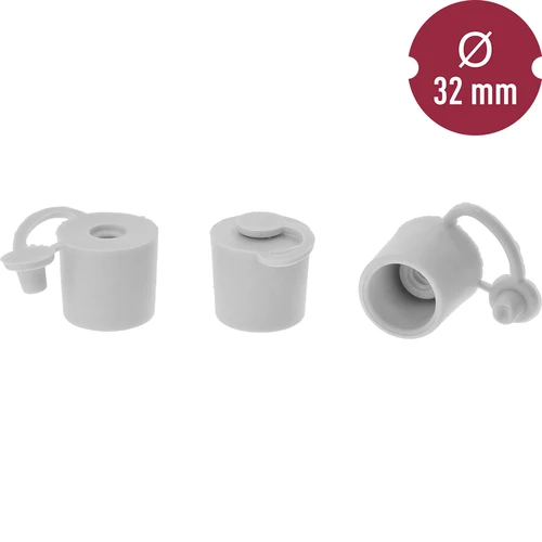 Kurk voor ballon fi 32 mm- met sluiting - 2 ['kurk voor ballon met stop', ' kurk voor ballon met dop', ' kurk voor mandfles met dop', ' rubberen kurk voor ballon met sluiting']