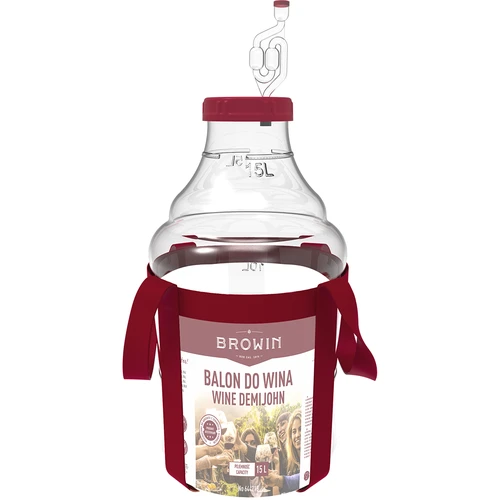 Lichte, onbreekbare wijnballon met draagriemen, 15 L - 3 ['wijnballonnen', ' bierballonnen', ' wijncontainers', ' biercontainers', ' PET-containers', ' breedmondballonnen', ' wijnsets', ' onbreekbare containers', ' fermentatiecontainers', ' fermentatieballonnen', ' ballonnen met schroefdop', ' ballonnen met accessoires', ' wijnnieuwigheden', ' huiswijnen', ' huisbieren', ' draagriemen', ' ballonnen', ' van kunststof', ' onbreekbaar', ' fermentor', ' demijohn', ' mandfles', ' gallon', ' wijn', ' bier', ' met draagriemen', ' set']