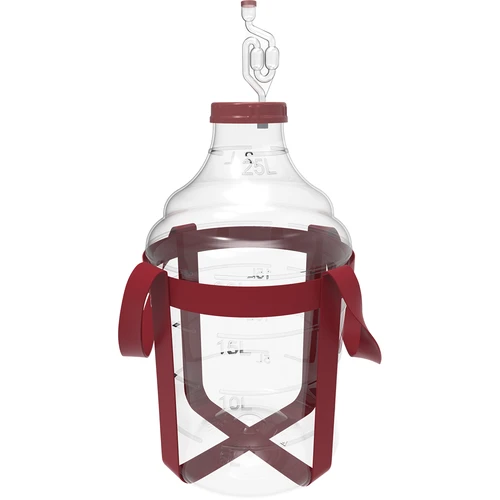 Lichte, onbreekbare wijnballon met draagriemen, 25 L  - 1 ['wijnballonnen', ' bierballonnen', ' wijncontainers', ' biercontainers', ' PET-containers', ' breedmondballonnen', ' wijnsets', ' onbreekbare containers', ' fermentatiecontainers', ' fermentatieballonnen', ' ballonnen met schroefdop', ' ballonnen met accessoires', ' wijnnieuwigheden', ' huiswijnen', ' huisbieren', ' draagriemen', ' ballonnen', ' van kunststof', ' onbreekbaar', ' fermentor', ' demijohn', ' mandfles', ' gallon', ' wijn', ' bier', ' met draagriemen', ' set']