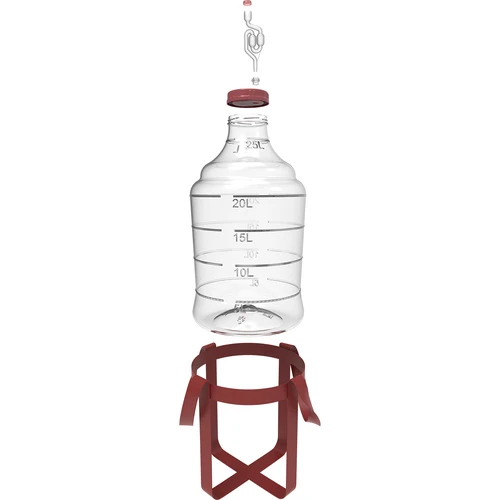 Lichte, onbreekbare wijnballon met draagriemen, 25 L - 3 ['wijnballonnen', ' bierballonnen', ' wijncontainers', ' biercontainers', ' PET-containers', ' breedmondballonnen', ' wijnsets', ' onbreekbare containers', ' fermentatiecontainers', ' fermentatieballonnen', ' ballonnen met schroefdop', ' ballonnen met accessoires', ' wijnnieuwigheden', ' huiswijnen', ' huisbieren', ' draagriemen', ' ballonnen', ' van kunststof', ' onbreekbaar', ' fermentor', ' demijohn', ' mandfles', ' gallon', ' wijn', ' bier', ' met draagriemen', ' set']