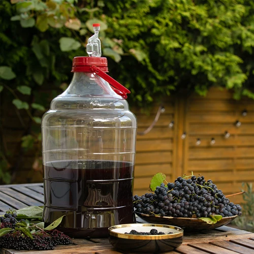 Lichte, onbreekbare wijnballon met handvat, 25 L - 7 ['fermentatiecontainer', ' fermentatievat', ' waarin fermenteren', ' wijnballon', ' bierballon', ' voor fermentatie', ' breedmondballon', ' petballon', ' plastic ballon', ' onbreekbare ballon', ' wijnballon', ' wijnnieuwigheid', ' ballon 25 L']